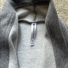 Fabletics Womens Medium Gray Fleece Lined Open Front Draped Cardigan Vest