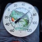 Vintage Fish Springfield Jumbo Dial Thermometer Rare - Bass Fishing 