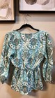 Alex   Parker Floral Blouse Size M  