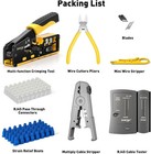 Cat7 Rj45 Crimping Tool  Cat 7 Cat6 Cat5 Pass Through Ethernet Crimping Tool Kit