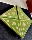 Moroccan Folding Coin Purse Leather Handmade Pocket Unisex Xsmall Light Green