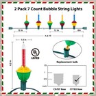 Moonflor 2 Pack Christmas String Lights - 14ft With 14 Bulbs  Connectable  Mu   