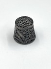 Vintage Sterling Silver Thimble Ornate Filigree Sewing Collectible Pendant Style