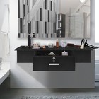 Salon Classic Wall Mount Styling Station Barber Beauty Salon Equipment Black