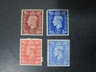 Great Britain Revenue Stamp Lot - Rare King George Vi Lot  Clear Watermark Used
