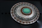 Nocona  Blazin Roxx Silver Plated Topaz And Opal Belt Buckle 37975