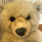 Vintage Applause Teddy Bear Plush Large 20    Cream Mohair Style Realistic 1980s