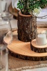 10 Piece Rustic Wood Slices 11-12  Natural Wedding Centerpiece Table Decor Set