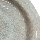 Pier 1  Dinner Plates Melamine Rustic Cream Brown 11     Set 2 Crackle Carmelo New