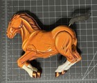 Vintage Daiya Mechanical Wind Up Bucking Bronco Horse Tin Toy Japan Litho