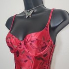 Vintage 90s New W Defect Victorias Secret Corset Bustier Digital Rose Sz 34b