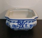 Vintage Chinese Blue White Porcelain Bonsai Cachepot Jardiniere Planter Pot 