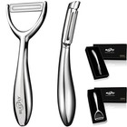 Stainless Steel Vegetable Peeler Set Y And I Shaped Swivel Blade 2-piece