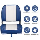 Leader Accessories A Pair Of Back Folding Boat Seat2 Seats B-white blue