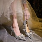 Fashion Women Bride Wedding Shoes Pointed Toe High Heels Stilettos Party Shoes