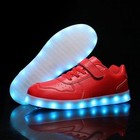 Led Shoes For Kids Usb Charging Light Up Sneakers Glowing Shoe  red   