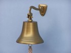 Antique Brass Hanging Ship s Bell 9 