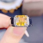 Natural Citrine Ring For Men  925 Silver  Aaa Quality Citrine Ring  Gift For Him