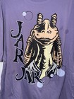 Star Wars Jar Jar Binks Cakeworthy Women   s Oversized T-shirt   Purple   Size Xl