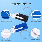 8 Pack Luggage Tag  Aluminum Luggage Tags Set With Name Id Card  Luggage Tag 