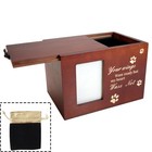 Large Wooden Pet Memorial Urns For Dogs And Cats Ashes With Photo Frame forever 