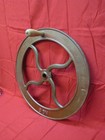 Antique Cast Iron Wheel With Original Wooden Handle