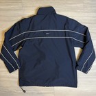Nike Classic Center Swoosh Navy Blue Lined Windbreaker Jacket - Men s Xl