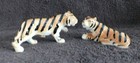 Vintage Salt And Pepper Shaker Set Bengal Striped Tigers Japan Hand Painted 1950