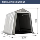 Jamfly 6x6ft Carport Grey For Motorcycle Bike Lawn Mower Tools