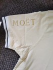 New Moet Chandon Champagne Polo Shirt Extra Large Beige Tan White Men W bag Xl