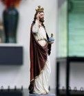 Christ The King Statue 13 8  Hand-painted Catholic Polystone Jesus Figurine Deco