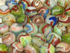 Large Lot 45 Das Carnival Marbles Some With Green  Aventurine   305
