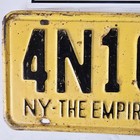 1951 New York License Plate     free         Antique Empire State Ny Tag 4n10 12