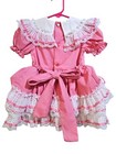 Vintage Pazazz Pink Ruffle Lace Party Pageant Girl Toddler Dress Size 1t 2t
