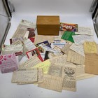 Vintage Wood Recipe  Dovetail Box With Recipes Some Handwritten