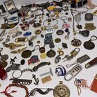 Vintage Antique Junk Drawer Lot Jewelry Pins Rarities Patches Trinkets   More