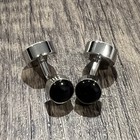 Mother Of Pearl And Onyx Round Cufflinks In Box Men Birthday Father   s Day Gift