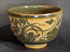 Miranda Thomas Studio Pottery Carved Sgraffito Rabbit Tea Bowl Chawan Vermont