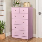 6 Drawer Dresser Wood Dressers Storage Organizer  Storage Cabinet For Bedroom