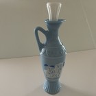 Vtg Jim Beam 1961 Grecian Urn Blue Milk Glass Decanter Socrates Plato Aristotle