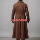    men s Victorian Brown Wool Frock Coat Long Regency Overcoat Steampunk Coat 