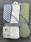 Cloud Island Baby 3pk Hooded Towel - Green
