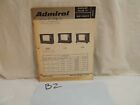 Vintage Admiral Television Manual S1346 Tv