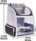 Bird Backpack Carrier With Stand Perch  Travel For Black 