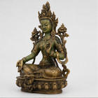 Green Tara Statue Tibetan Buddhist Goddess Vintage Decoration