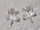 Vintage White Resin Stud Earring Lot  2 3 4in