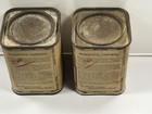 Pair Of Antique Penicks Doggrass Botanical Drug Tin Apothecary Original Labels