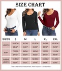 Womens Long Sleeve Scoop Neck Basic Solid Slim Fit Tee Shirt Top Winter Layer