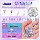 6800pcs Hotfix Rhinestones For Clothing  Crystal Ab 2-5mm Mixed Sizes Iron On Fl