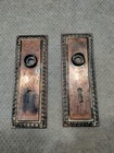 Corbin Athens Antique Doorknob Plate Set Victorian Original Egg   Dart Style